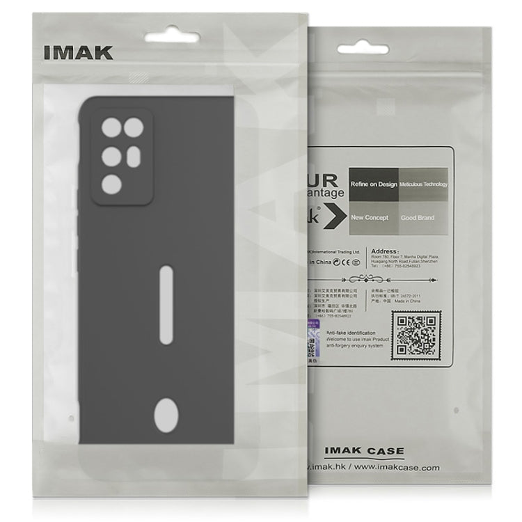 For OPPO Reno7 5G imak UC-4 Series Straight Edge TPU Soft Protective Case(Black)