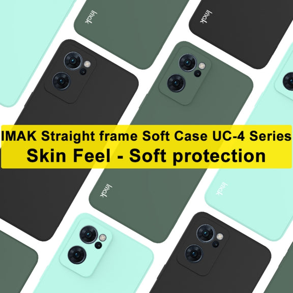 For OPPO Reno7 5G imak UC-4 Series Straight Edge TPU Soft Protective Case(Black)