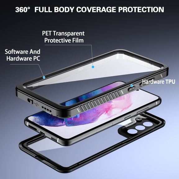 For Samsung Galaxy S21 FE 5G RedPepper Shockproof Water-resistant PC + TPU Phone Case(Black)