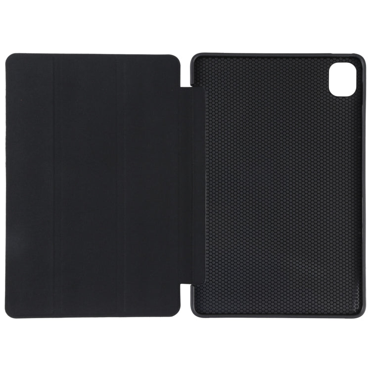 For Xiaomi Mi Pad 5 TPU Three-fold Leather Tablet Case(Black)