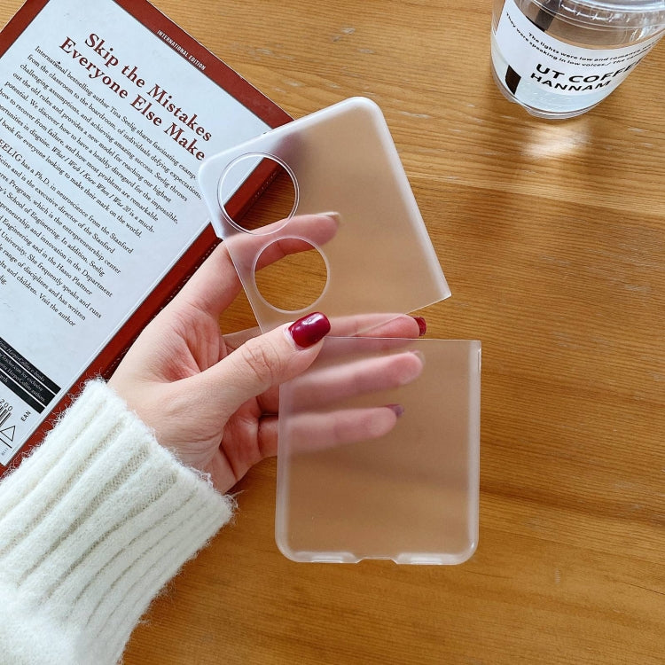 For Huawei P50 Pocket Frosted PC Folding Phone Case(Transparent)