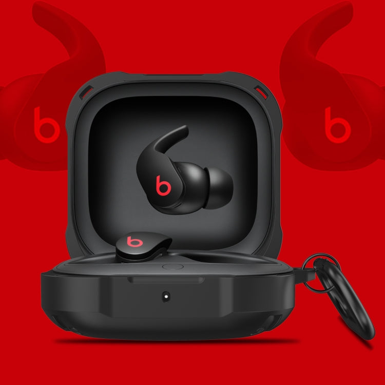 Armor Earphone Protective Case with Hook For Beats Fit Pro(Black + Blue)