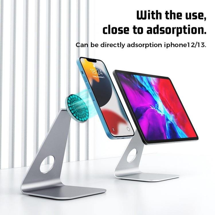 R-JUST PB01-13 L-shaped Magnetic Tablet Phone Desktop Holder(Grey)