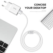 IVON AD-35 2 in 1 18W QC3.0 USB Port Travel Charger + 1m USB to Micro USB Data Cable Set, US Plug(White)