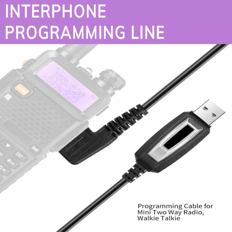 RETEVIS J9110P Dedicated USB Programming Cable for RT3S Series EDA0014386 / EDA0014407(Black)