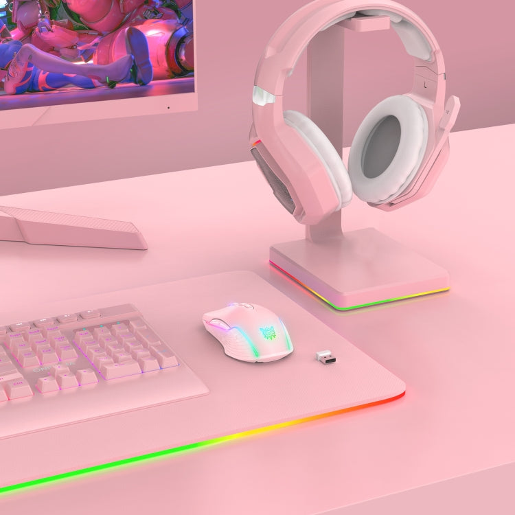 ONIKUMA CW905 2.4G RGB Lighting Wireless Mouse(Pink)