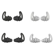 iMeBoBo A1 Shark Fin Version Nano Silicone Sleeping Noise Reduction Earplugs, Style:Two Layer(Black)