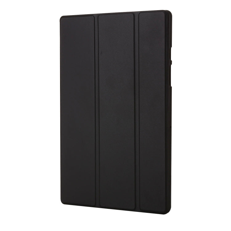 For Samsung Galaxy Tab A8 10.5 2021 TPU Three-fold Horizontal Flip Leather Case(Black)