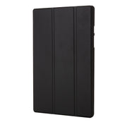 For Samsung Galaxy Tab A8 10.5 2021 TPU Three-fold Horizontal Flip Leather Case(Black)