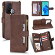 For OPPO Reno5 A Litchi Texture Zipper Leather Phone Case(Brown) - OPPO Cases by PMC TechLife | Online Shopping South Africa | PMC TechLife | Buy Now Pay Later Mobicred