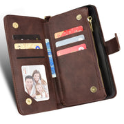 For OPPO Reno5 A Litchi Texture Zipper Leather Phone Case(Brown)