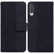For Samsung Galaxy A70 / A70s Geometric Embossed Leather Phone Case(Black) - Galaxy Phone Cases by PMC TechLife | Online Shopping South Africa | PMC TechLife | Buy Now Pay Later Mobicred