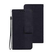 For Samsung Galaxy A70 / A70s Geometric Embossed Leather Phone Case(Black)