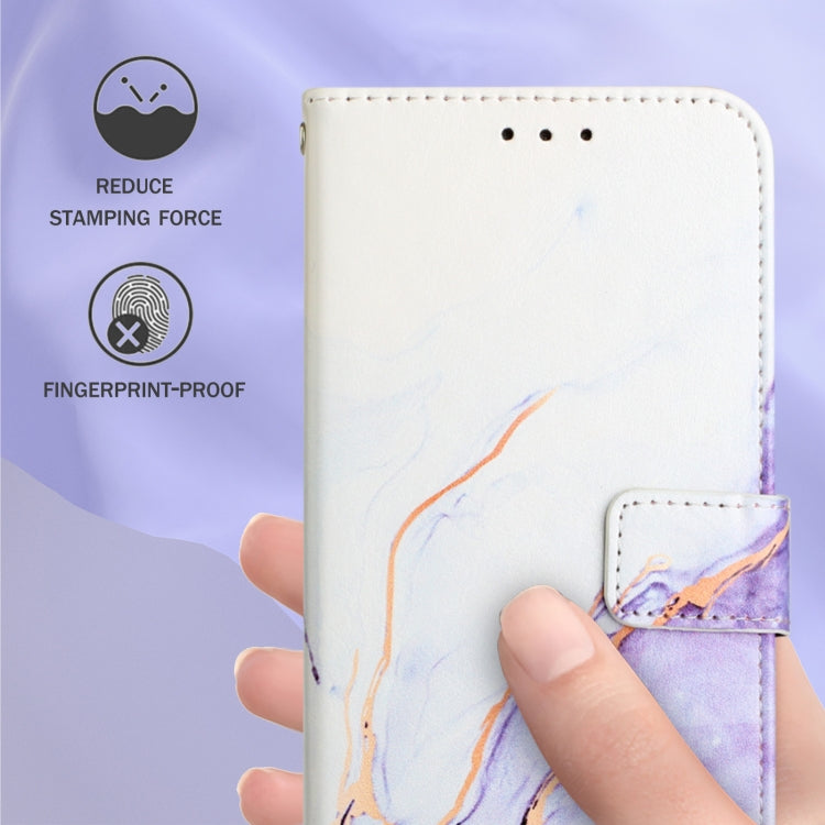 For Samsung Galaxy A13 4G PT003 Marble Pattern Flip Leather Phone Case(LS006)