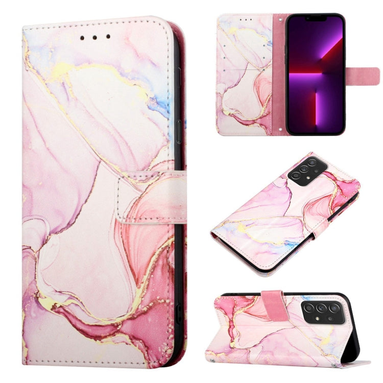 For Samsung Galaxy A53 5G PT003 Marble Pattern Flip Leather Phone Case(LS005)