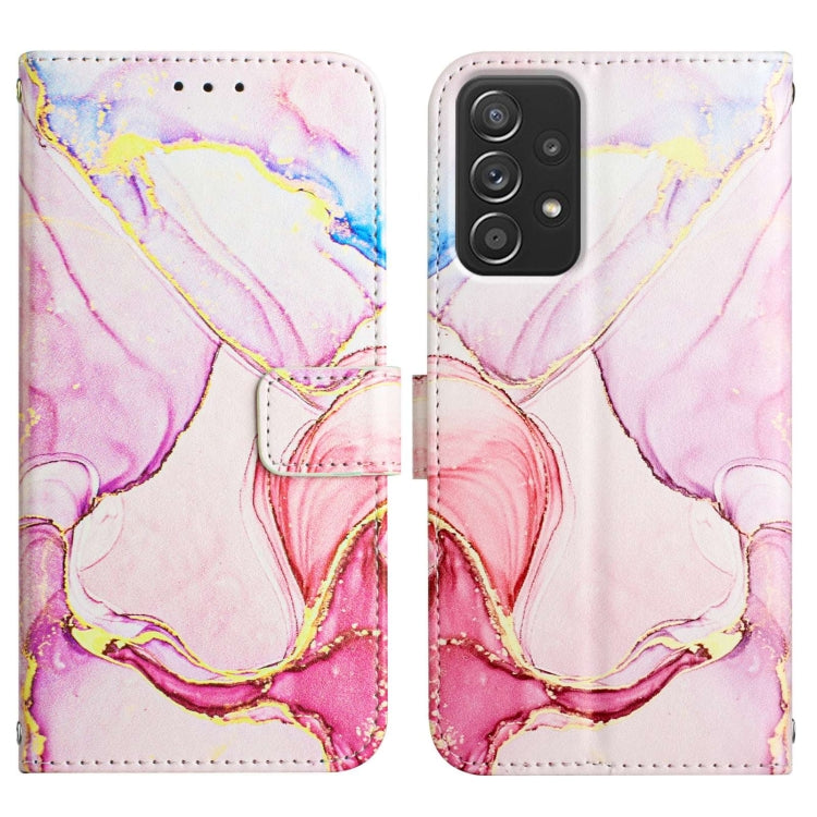 For Samsung Galaxy A53 5G PT003 Marble Pattern Flip Leather Phone Case(LS005)