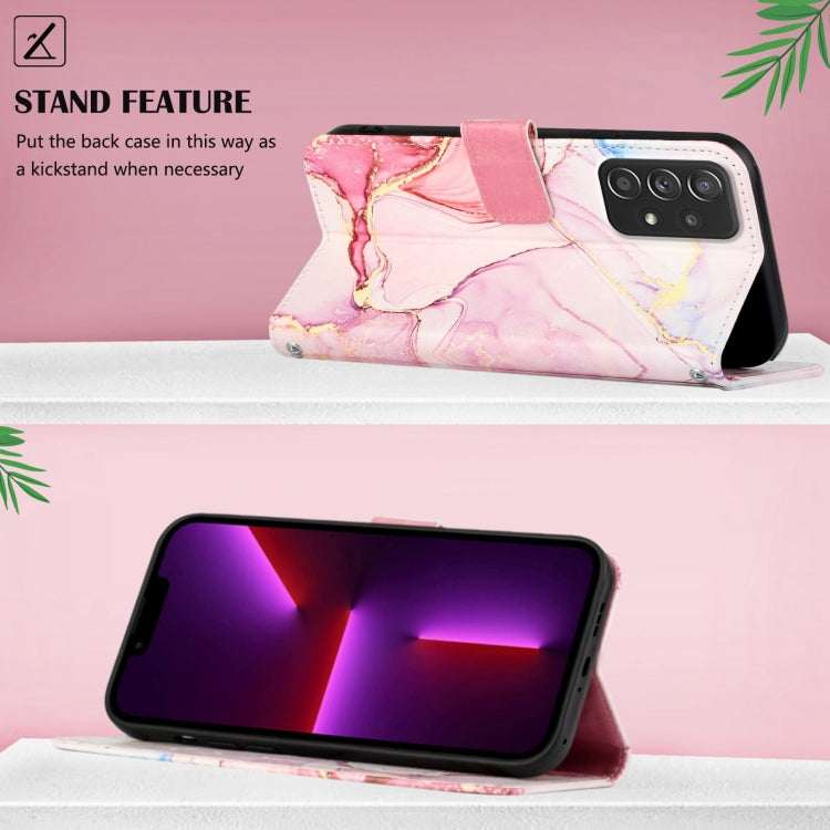 For Samsung Galaxy A53 5G PT003 Marble Pattern Flip Leather Phone Case(LS005)
