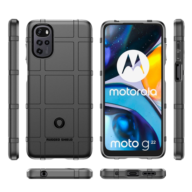 For Motorola Moto G22 Full Coverage Shockproof TPU Case(Black)