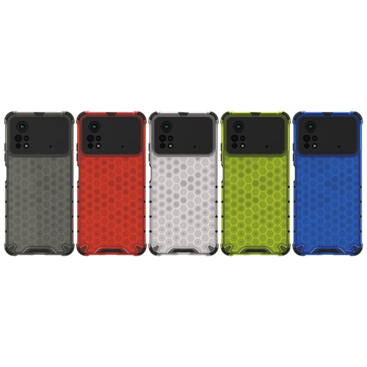 For Xiaomi Poco X4 Pro 5G Shockproof Honeycomb PC + TPU Case(White)