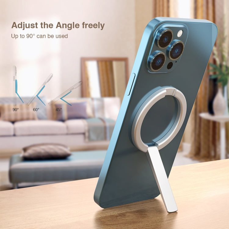 DUX DUICS Stoyobe HF-IV Magnetic Mobile Phone Stand Bracket for iPhone 12 & 13 Series(Silver)