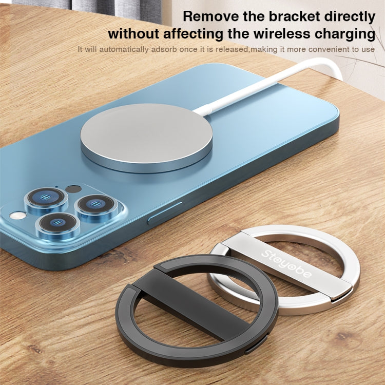 DUX DUICS Stoyobe HF-IV Magnetic Mobile Phone Stand Bracket for iPhone 12 & 13 Series(Silver)