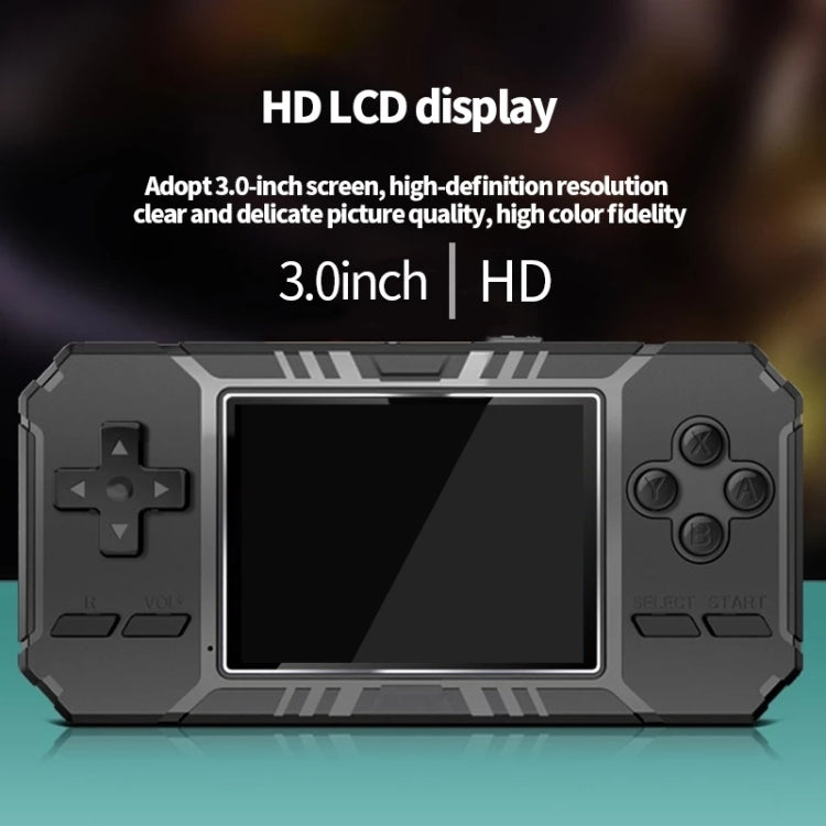 S8 3.0 inch Screen Classic Handheld Game Console Built-in 520 Games(Army Green)