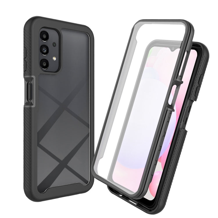For Samsung Galaxy A13 4G Starry Sky Solid Color Series PC + TPU Phone Case with PET Film(Black)