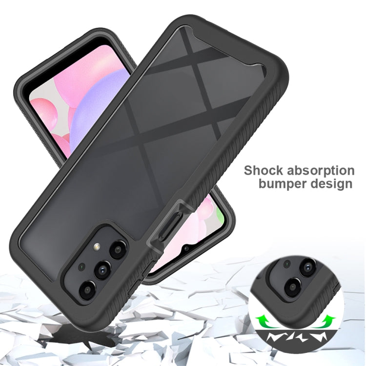 For Samsung Galaxy A13 4G Starry Sky Solid Color Series PC + TPU Phone Case with PET Film(Black)