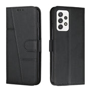 For Samsung Galaxy A33 5G Stitching Calf Texture Buckle Leather Phone Case(Black)