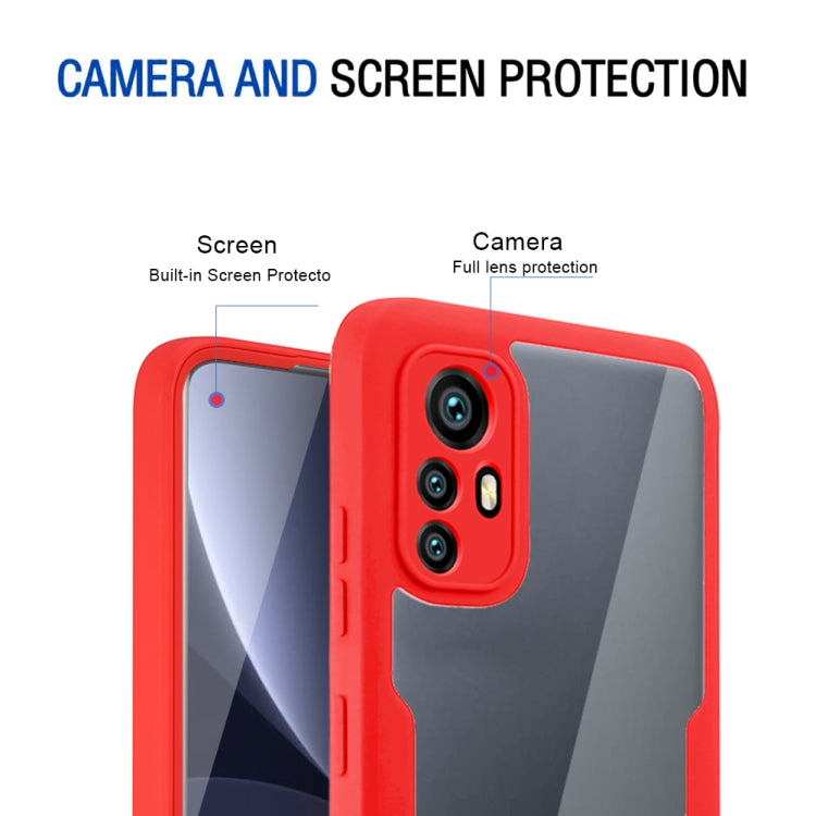 For Xiaomi 12 Pro 5G Acrylic + TPU 360 Degrees Full Coverage Shockproof Phone Case(Black)