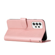 For Samsung Galaxy A23 Stitching Calf Texture Buckle Leather Phone Case(Pink)