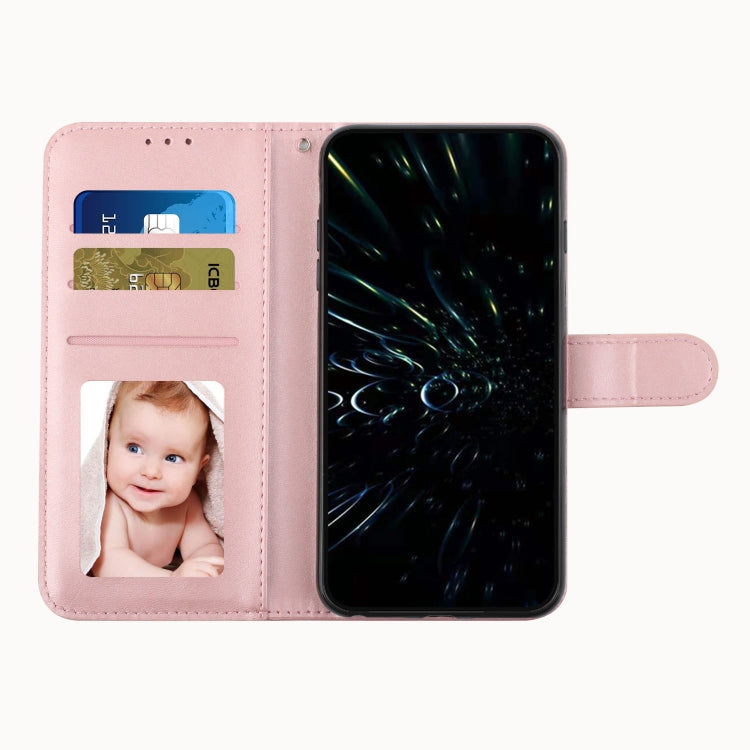 For Samsung Galaxy A23 Stitching Calf Texture Buckle Leather Phone Case(Pink)