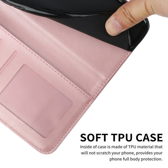 For Samsung Galaxy A23 Stitching Calf Texture Buckle Leather Phone Case(Pink)