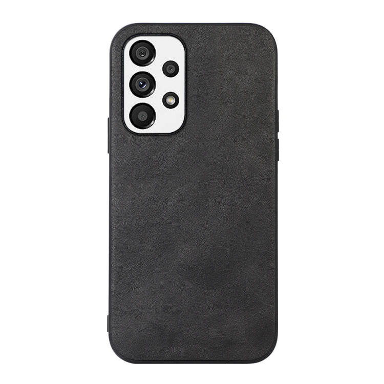 For Samsung Galaxy A23 4G Cowhide Texture PU Phone Case(Black)