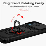 For Samsung Galaxy A02 Sliding Camshield Holder Phone Case(Black)