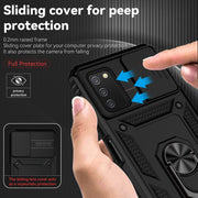 For Samsung Galaxy A02s / A03s 166mm Sliding Camshield Holder Phone Case(Black)