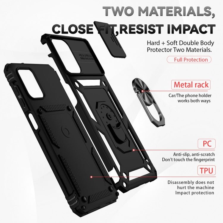 For Samsung Galaxy A12 Sliding Camshield Holder Phone Case(Black)