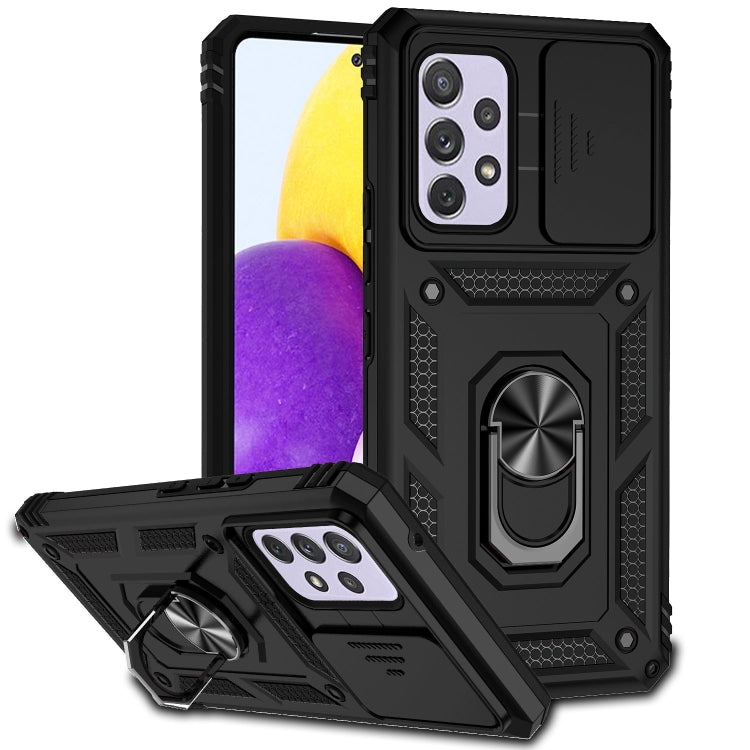For Samsung Galaxy A53 5G Sliding Camshield Holder Phone Case(Black)