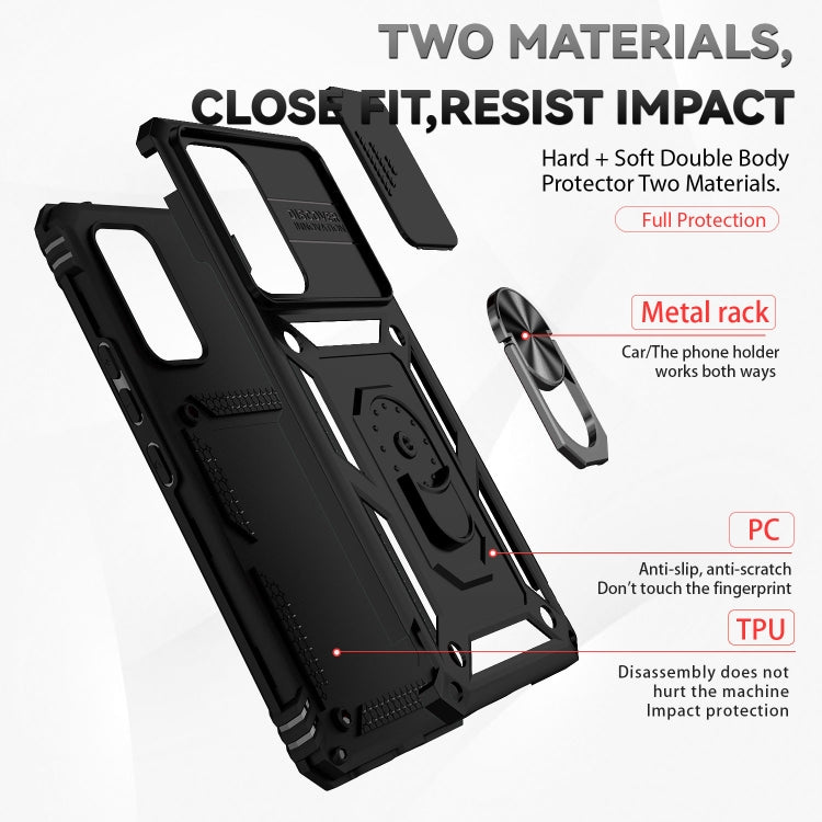 For Samsung Galaxy A53 5G Sliding Camshield Holder Phone Case(Black)