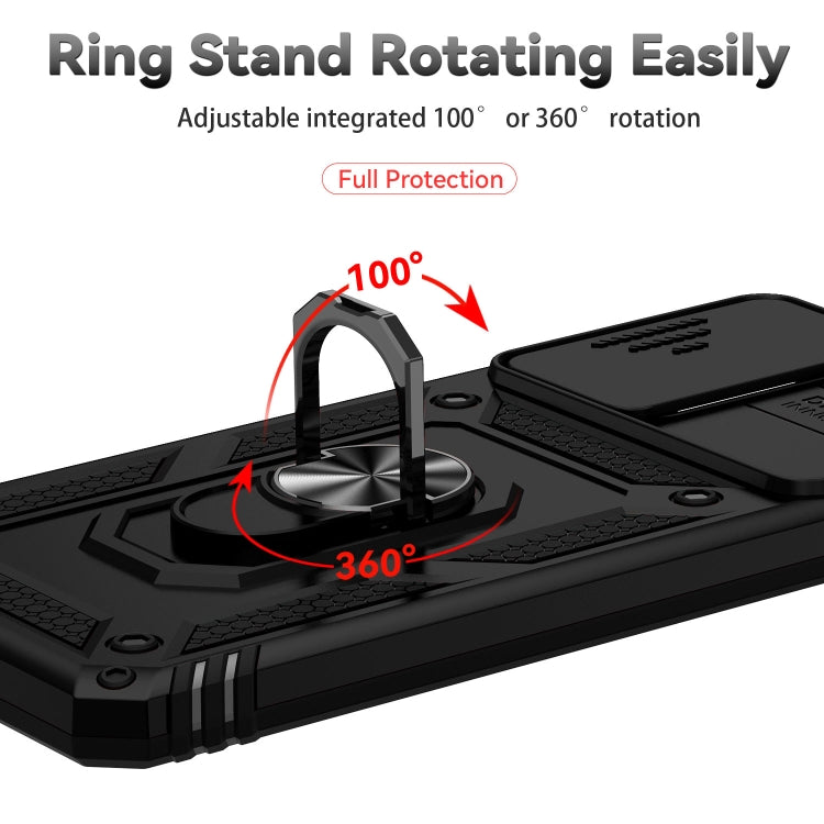 For Samsung Galaxy A53 5G Sliding Camshield Holder Phone Case(Black)