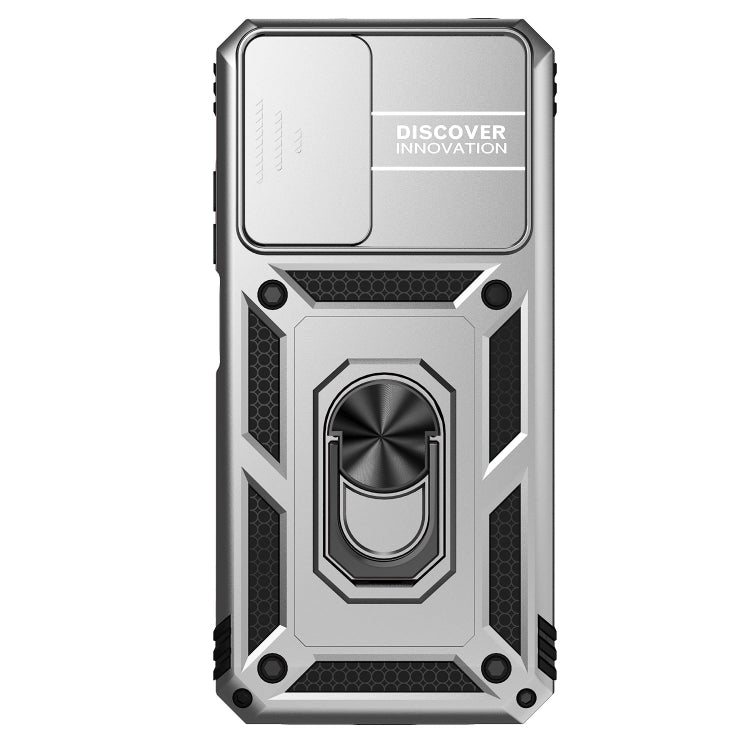 For Xiaomi Redmi Note 11 Global Sliding Camshield Holder Phone Case(Silver)