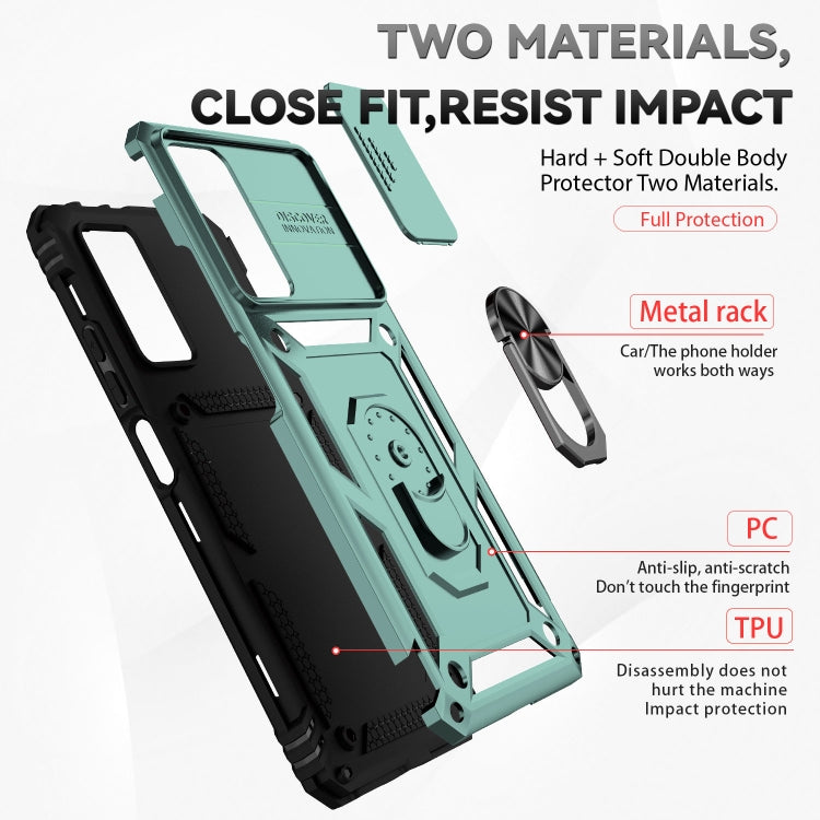 For Xiaomi Redmi Note 11 Pro Global Sliding Camshield Holder Phone Case(Dark Green)