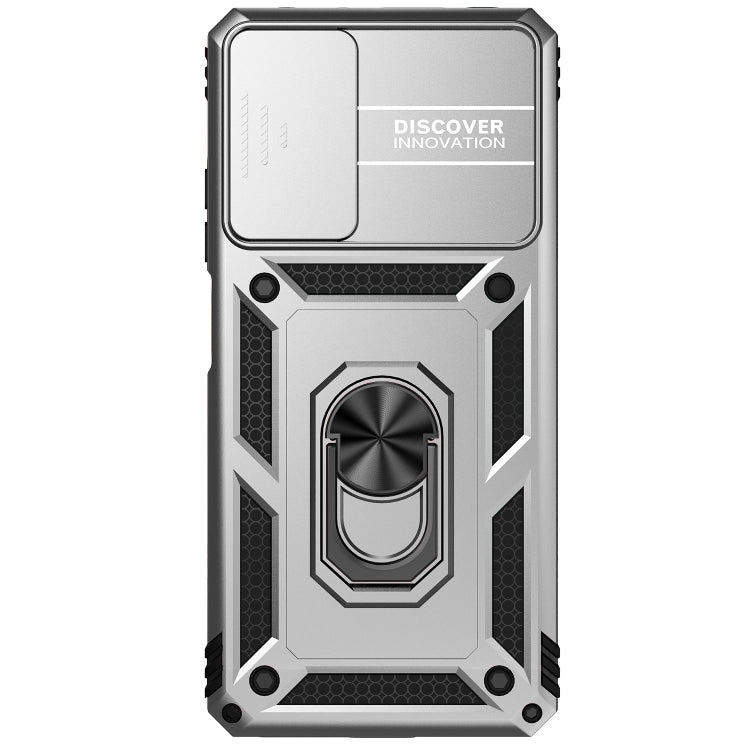 For Xiaomi Redmi Note 11 Pro Global Sliding Camshield Holder Phone Case(Silver)