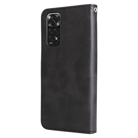 For Xiaomi Redmi Note 11 4G(Global)/Redmi Note 11s 4G(Global) Fashion Calf Texture Zipper Horizontal Flip Leather Case(Black)