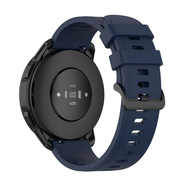 For Xiaomi Watch S1 Active / Watch Color 2 Solid Color Silicone Watch Band(Midnight Blue)