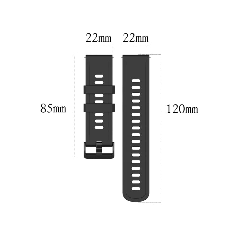 For Xiaomi Watch S1 Active / Watch Color 2 Solid Color Silicone Watch Band(Black)