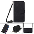 For iPhone 13 Pro Max Crossbody 3D Embossed Flip Leather Phone Case (Black) - free shipping - PMC TechLife - Order now!