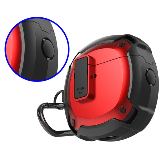 Earphone Protective Case with Switch & Hook For Huawei FreeBuds 4(Black Blue)