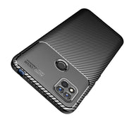 For Xiaomi Redmi 10A Carbon Fiber Texture Shockproof TPU Phone Case(Black)
