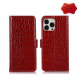 For iPhone 13 Pro Max Crocodile Top Layer Cowhide Leather Phone Case (Red) - iPhone 13 Pro Max Cases by PMC TechLife | Online Shopping South Africa | PMC TechLife | Buy Now Pay Later Mobicred